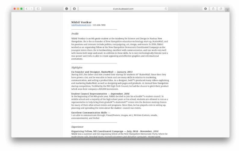 resume summary builder