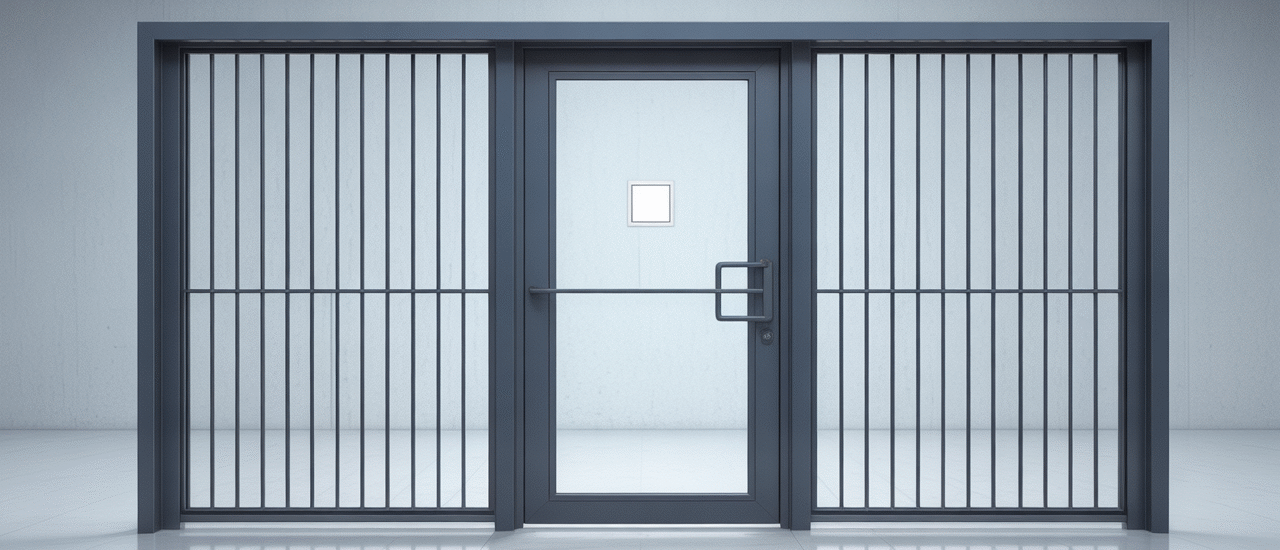 Modern steel security door